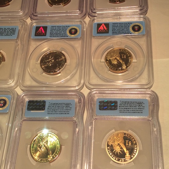 Valuable 20 ANACS & ICG Graded MS67 & Proof 70 Deep Cam Presidential Dollars Set - Picture 13 of 16